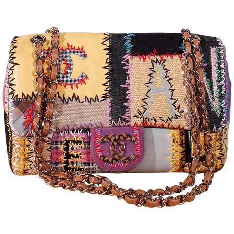 patchwork chanel bag|CHANEL Lace Patchwork Chanel 22 White Multicolor.